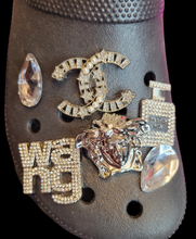 Load image into Gallery viewer, 6pc LUXURY DESIGNER INSPIRED SHOE CHARMS *(INCLUDES FREE BLING CHARMS GIFT)*
