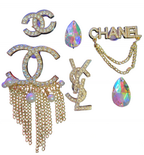 Load image into Gallery viewer, 6pc LUXURY INSPIRED SHOE CHARMS  ** INCLUDES FREE 4PC SET BLING CHARMS GIFT**
