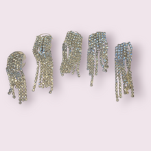 Load image into Gallery viewer, 6pc RHINESTONE TASSLE BROOCH PINS
