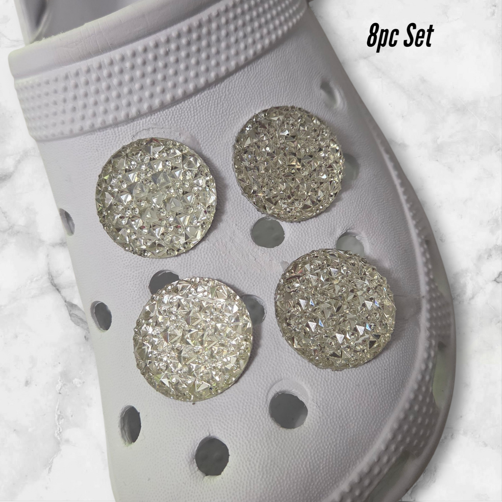 8pc LARGE RHINESTONE CROCS CHARMS