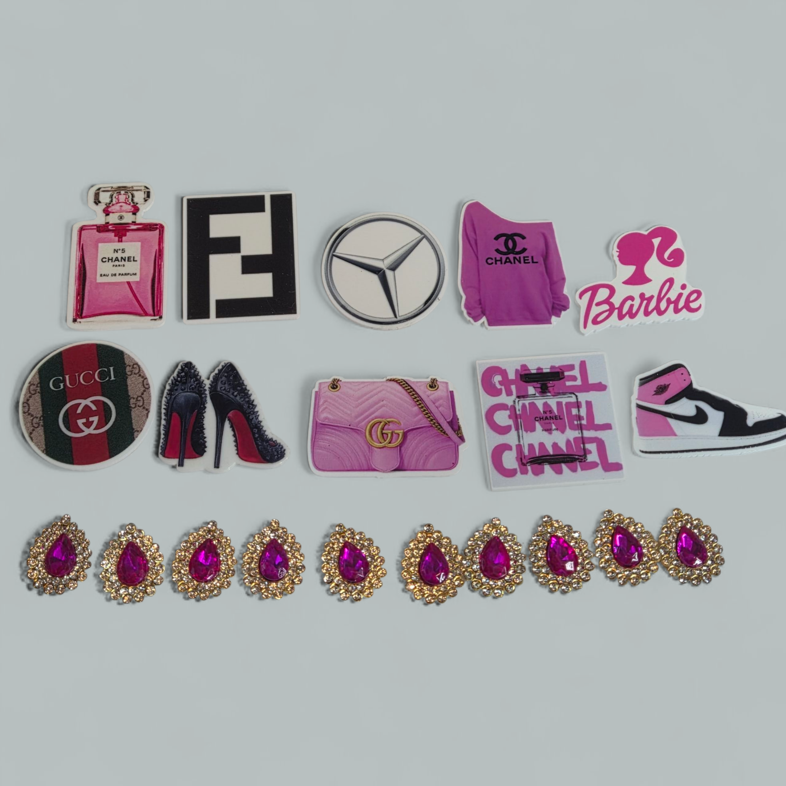20pc RESIN PLANAR & BLING SET (FLATBACK)