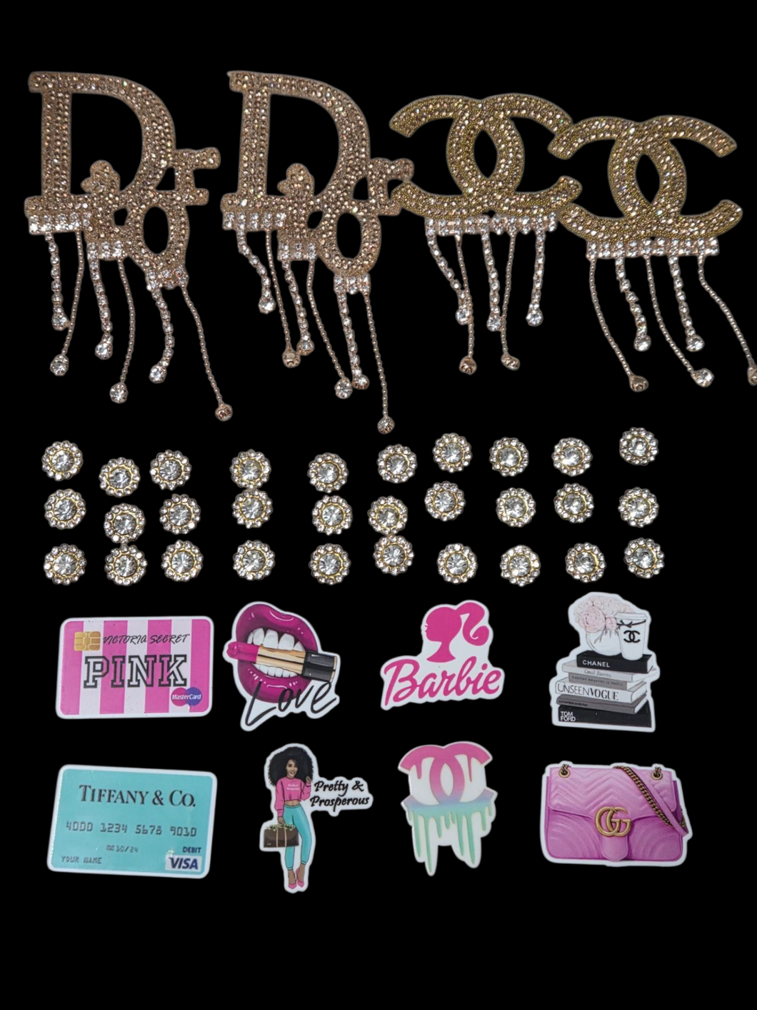 42pc PLANARS & PATCHES CHARMS BLING BUNDLE SET