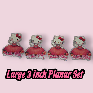 4pc EXTRA LARGE HELLO KITTY PLANAR SET (3 INCHES)