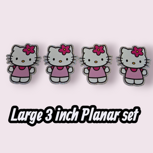 4pc EXTRA LARGE HELLO KITTY PLANAR SET (3 INCHES)