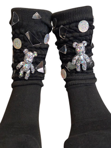MIRRORED BLING JUNK SOCKS