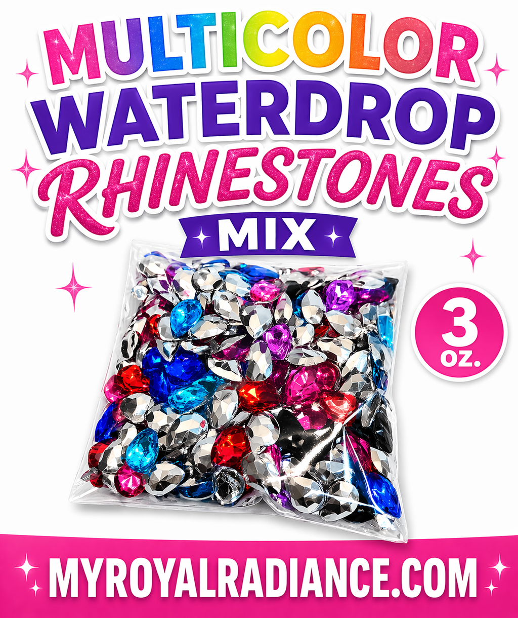 MULTICOLOR WATERDROP RHINESTONES MIX