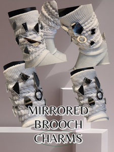 12pc MIRRORED BROOCH PIN SET